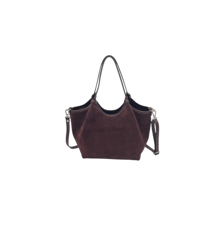 Genuine Leather & Suede Tote B Genuine Leather & Suede Tote B