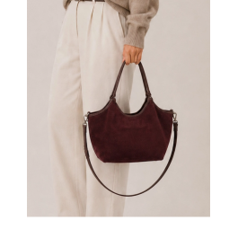 Genuine Leather & Suede Tote B