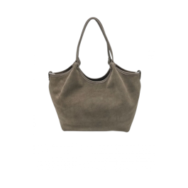 Genuine Leather & Suede Tote B