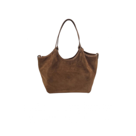 Genuine Leather & Suede Tote B