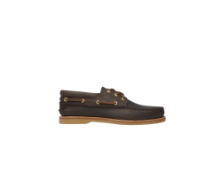CRAFTED BOAT SHOE DARK BROWN F