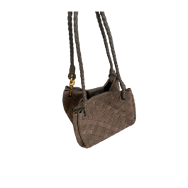 EMMA woven-suede- Genuine leat