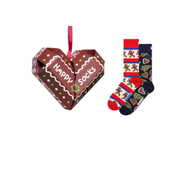 2-Pack Gingerbread Heart Socks