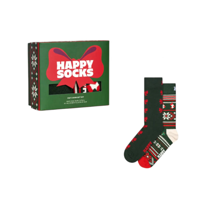 2-Pack Knit And Bow Socks Gift