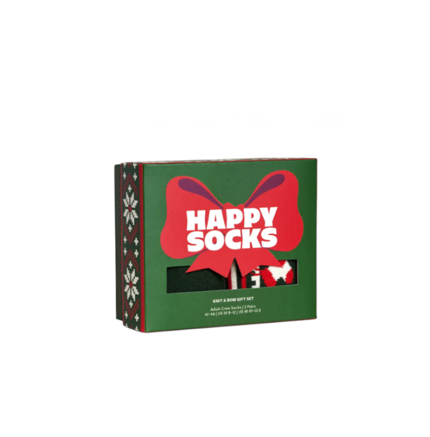 2-Pack Knit And Bow Socks Gift