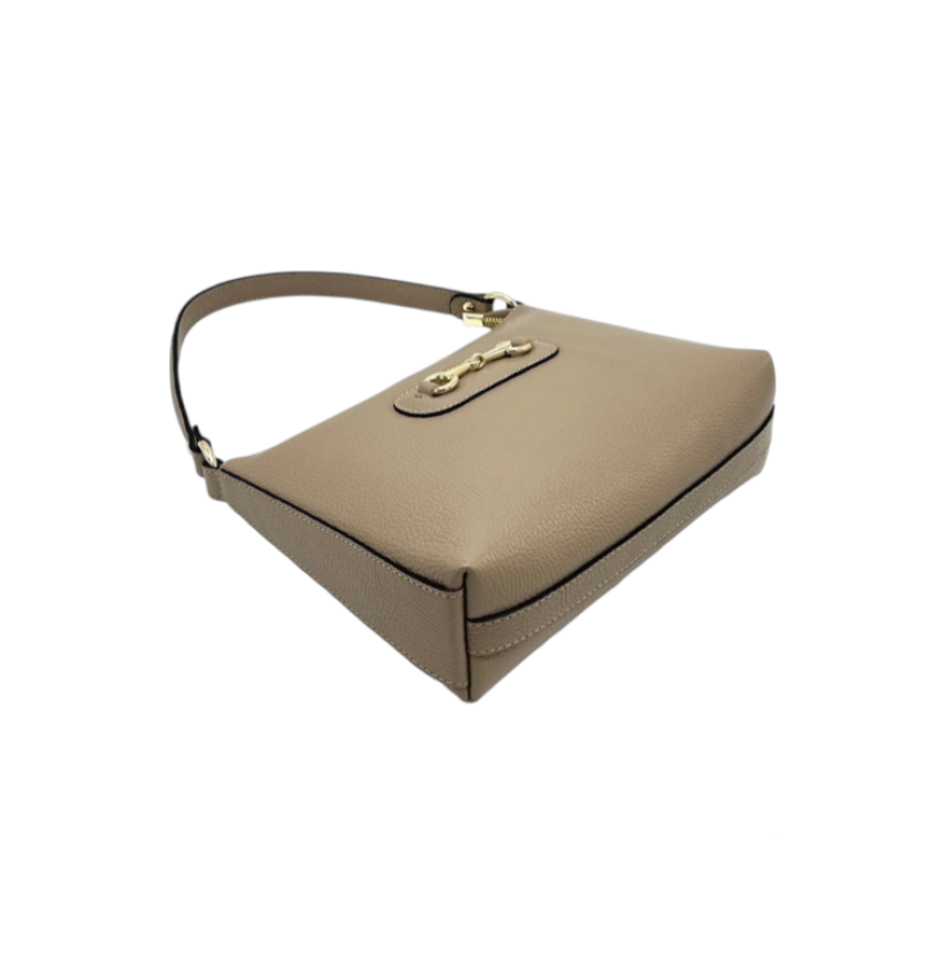 Genuine leather shoulder bag w