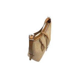 Genuine Leather and Raffia Sho