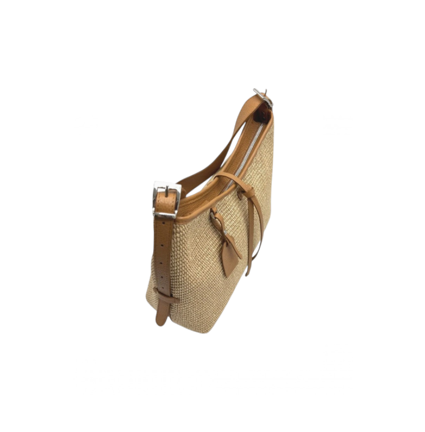 Genuine Leather and Raffia Sho