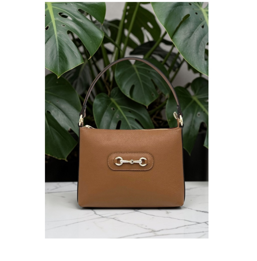 Genuine leather shoulder bag w Genuine leather shoulder bag w