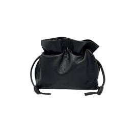 Genuine leather drawstring pou