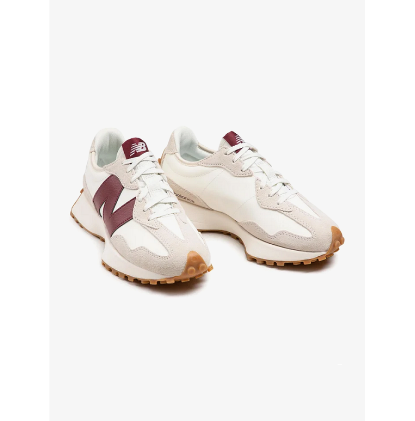 327-ECRU/BURGUNTY NEW BALANCE 