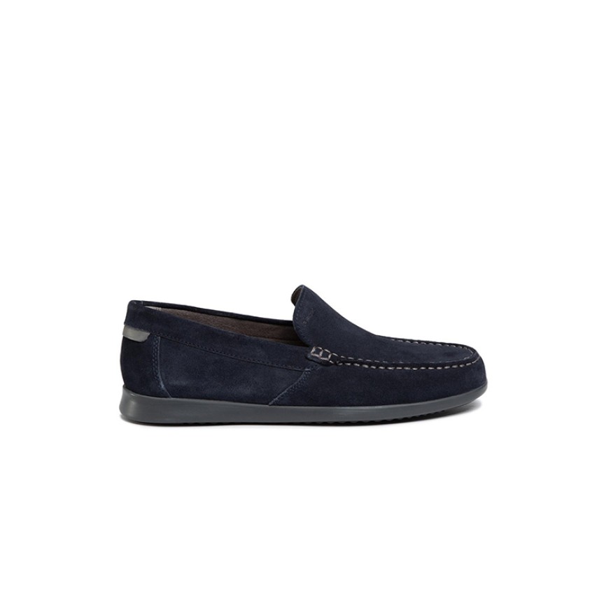 SILE SUEDE NAVY - MAN - MOCCAS